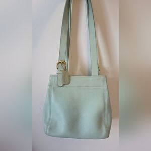 Y2k 90s Vintage Aqua Coach SoHo Buckle Bag Shoulder Tote K6C-4157